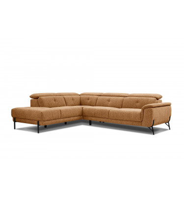 Ecksofa links mit verstellbaren Kopfstützen 5-Sitzer AVENA