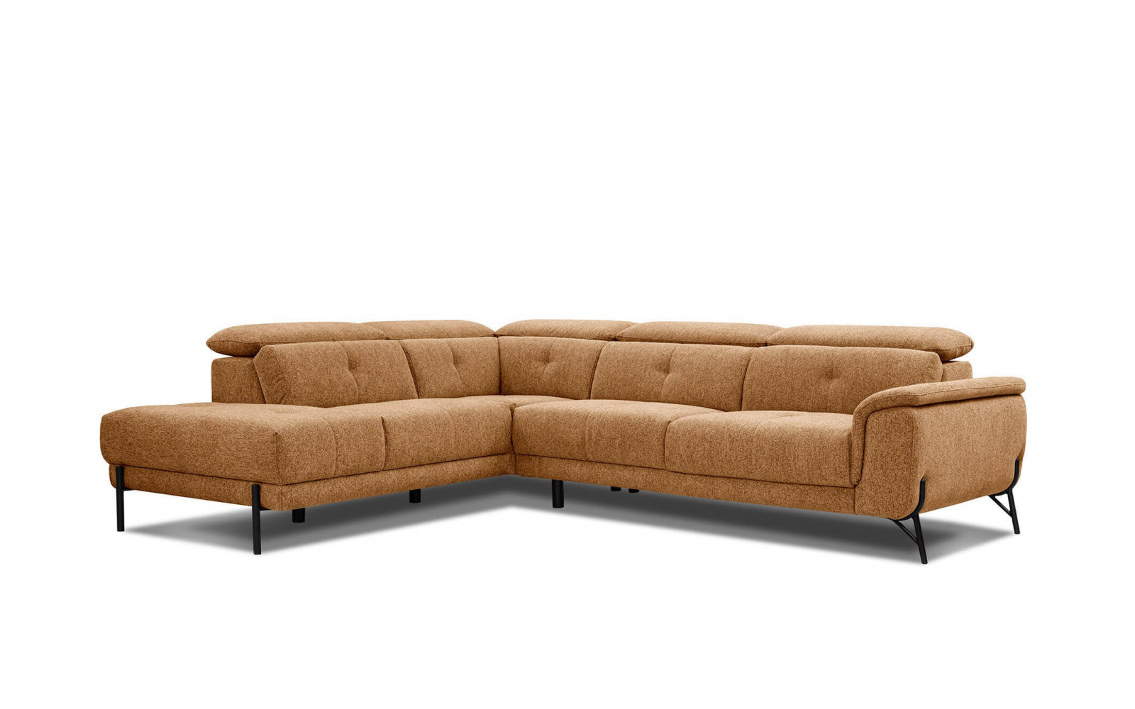 Ecksofa links mit verstellbaren Kopfstützen 5-Sitzer AVENA