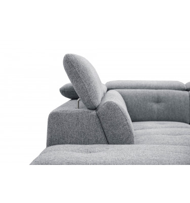 Ecksofa links mit verstellbaren Kopfstützen 5-Sitzer AVENA