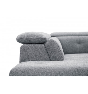 Ecksofa links mit verstellbaren Kopfstützen 5-Sitzer AVENA