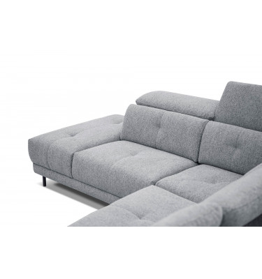 Ecksofa links mit verstellbaren Kopfstützen 5-Sitzer AVENA