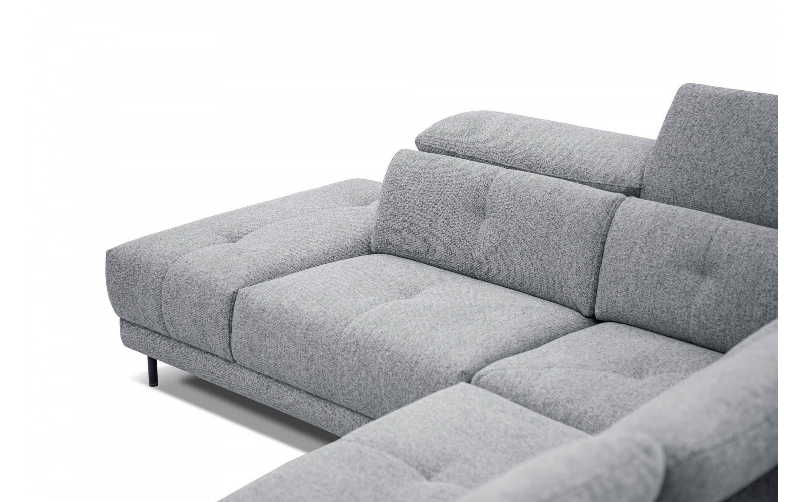 Ecksofa links mit verstellbaren Kopfstützen 5-Sitzer AVENA