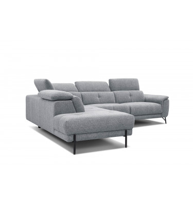 Ecksofa links mit verstellbaren Kopfstützen 5-Sitzer AVENA