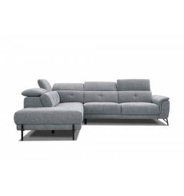 Ecksofa links mit verstellbaren Kopfstützen 5-Sitzer AVENA