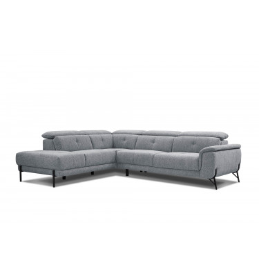 Ecksofa links mit verstellbaren Kopfstützen 5-Sitzer AVENA