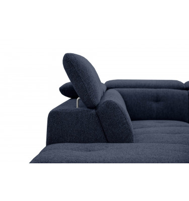 Ecksofa links mit verstellbaren Kopfstützen 5-Sitzer AVENA