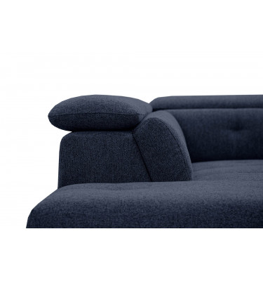 Ecksofa links mit verstellbaren Kopfstützen 5-Sitzer AVENA