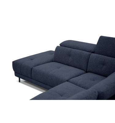 Ecksofa links mit verstellbaren Kopfstützen 5-Sitzer AVENA