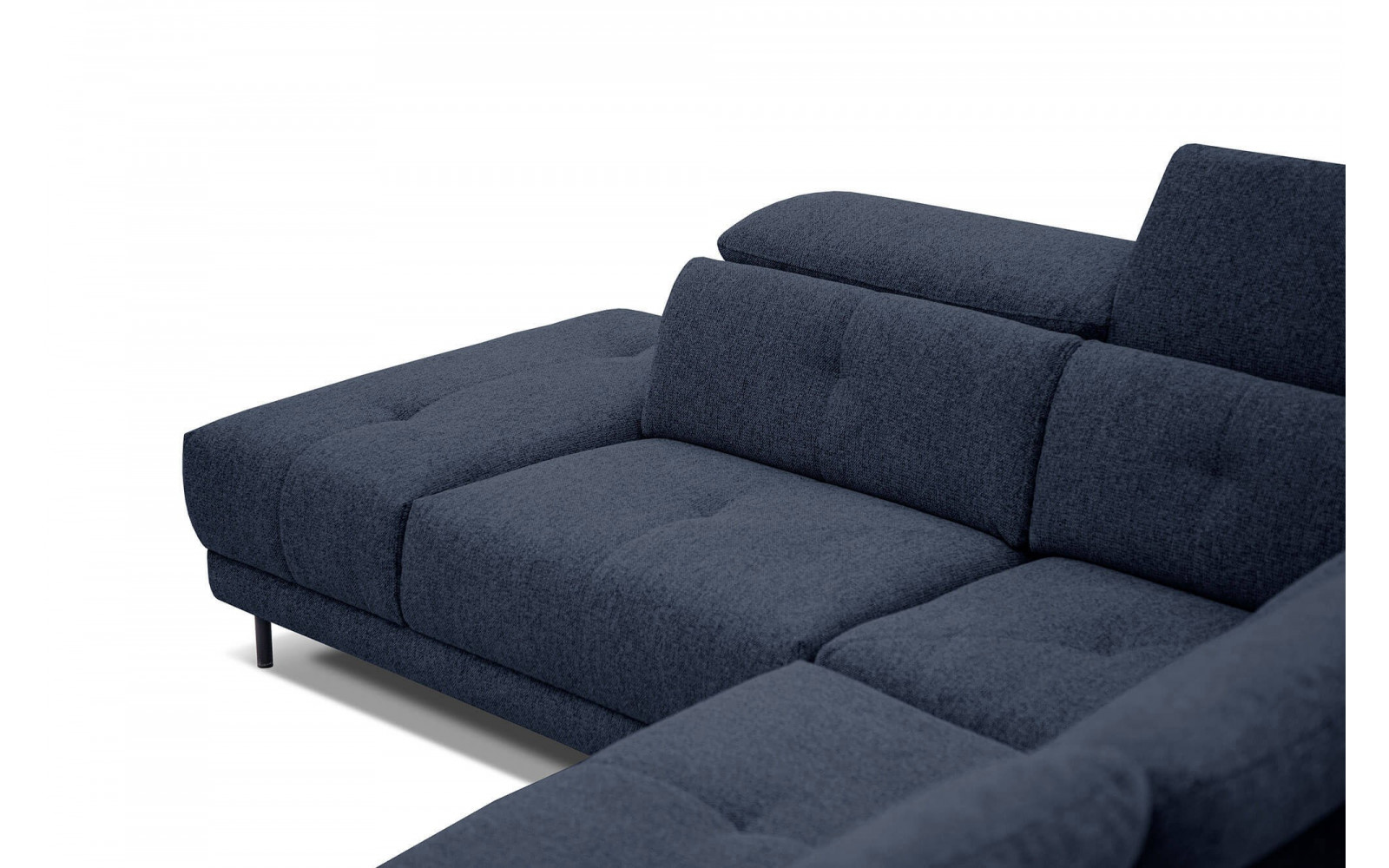 Ecksofa links mit verstellbaren Kopfstützen 5-Sitzer AVENA