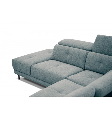 Ecksofa links mit verstellbaren Kopfstützen 5-Sitzer AVENA