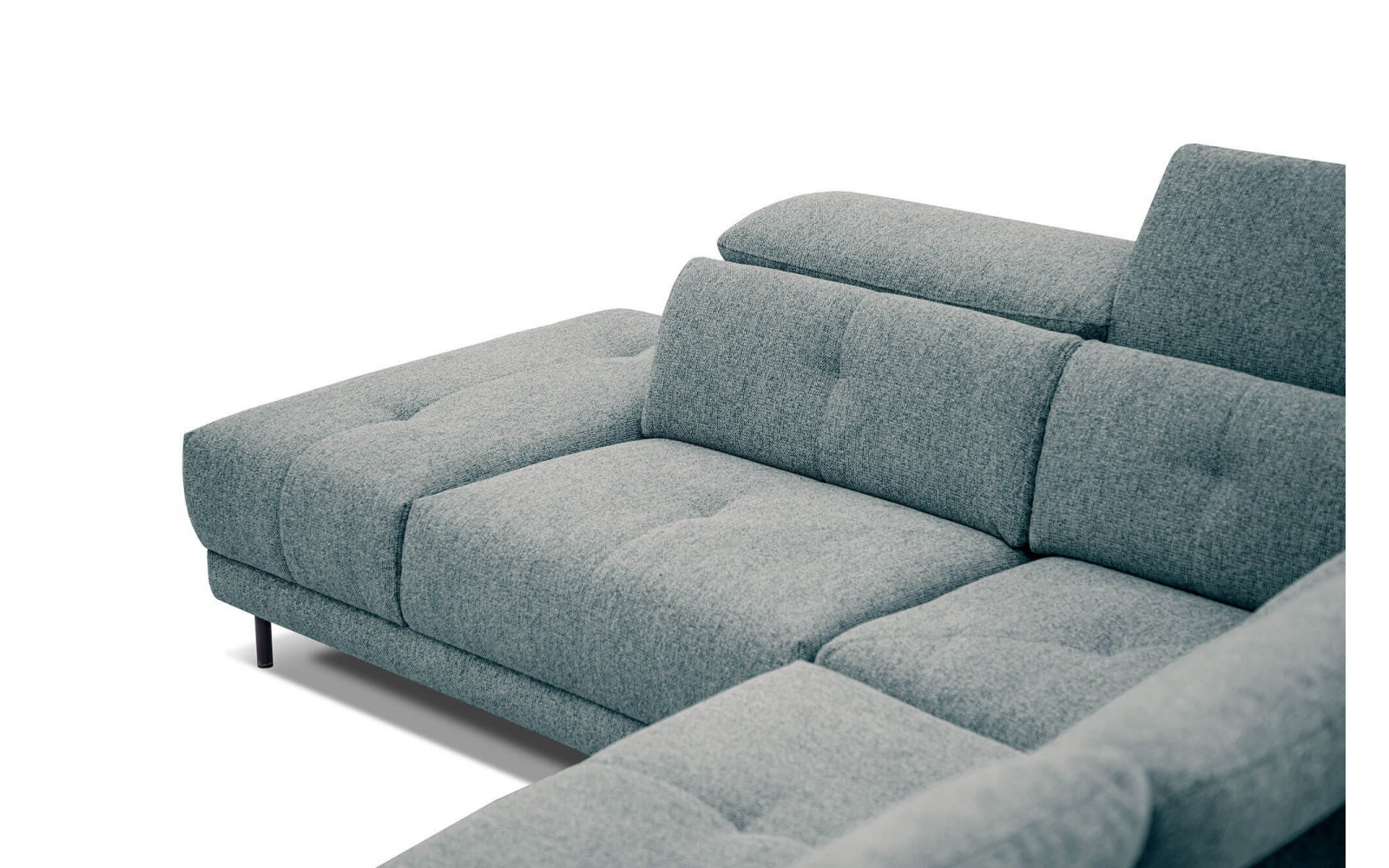 Ecksofa links mit verstellbaren Kopfstützen 5-Sitzer AVENA