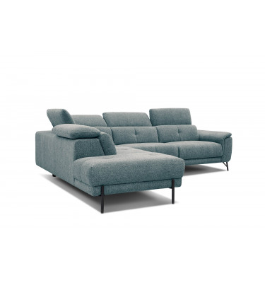 Ecksofa links mit verstellbaren Kopfstützen 5-Sitzer AVENA