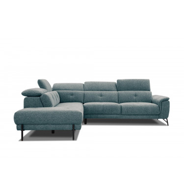 Ecksofa links mit verstellbaren Kopfstützen 5-Sitzer AVENA