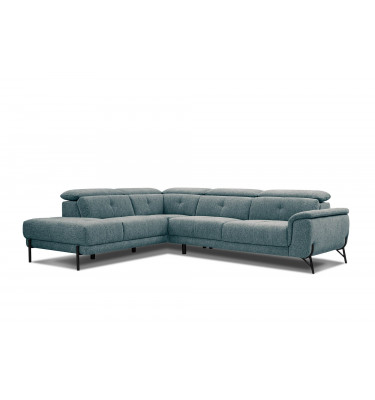 Ecksofa links mit verstellbaren Kopfstützen 5-Sitzer AVENA