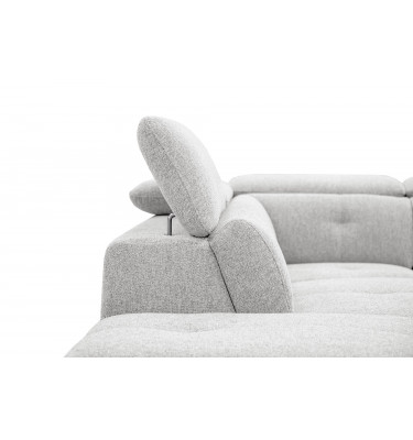 Ecksofa links mit verstellbaren Kopfstützen 5-Sitzer AVENA