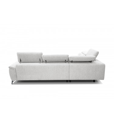 Ecksofa links mit verstellbaren Kopfstützen 5-Sitzer AVENA