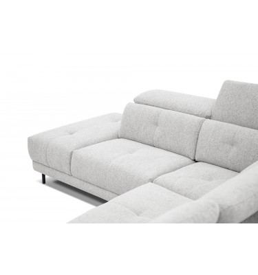 Ecksofa links mit verstellbaren Kopfstützen 5-Sitzer AVENA