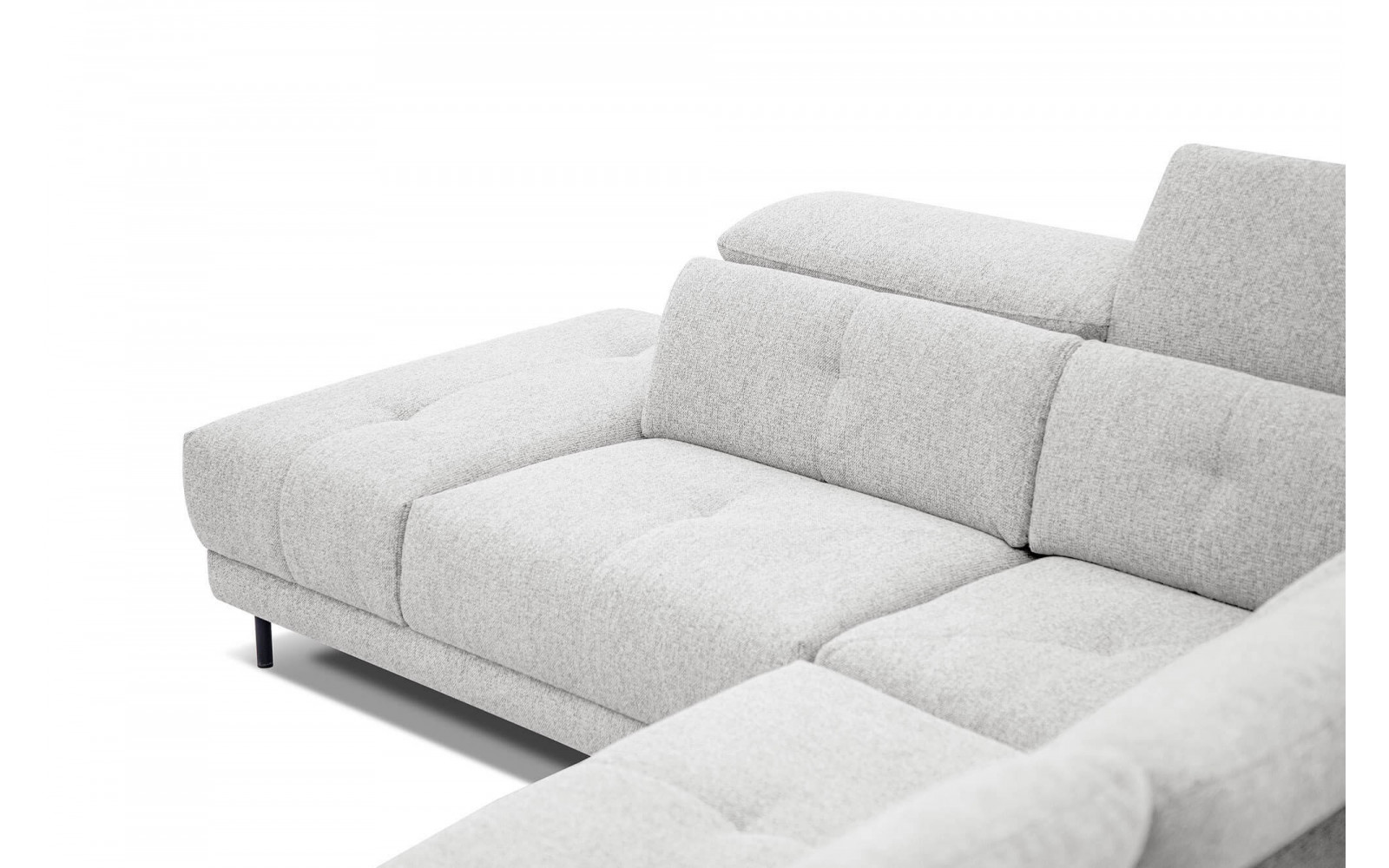 Ecksofa links mit verstellbaren Kopfstützen 5-Sitzer AVENA