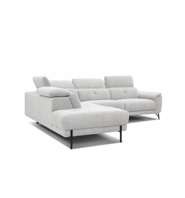 Ecksofa links mit verstellbaren Kopfstützen 5-Sitzer AVENA