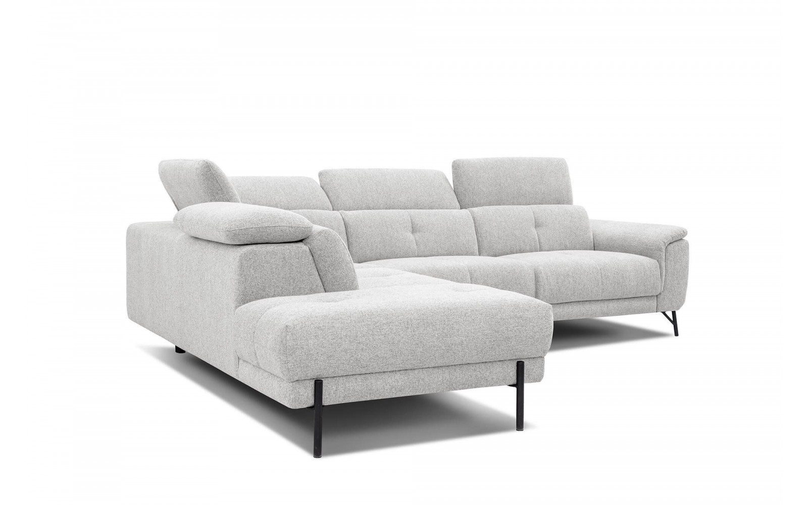 Ecksofa links mit verstellbaren Kopfstützen 5-Sitzer AVENA