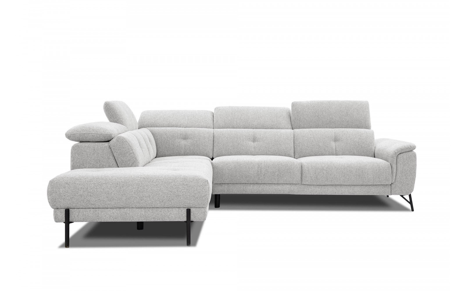 Ecksofa links mit verstellbaren Kopfstützen 5-Sitzer AVENA