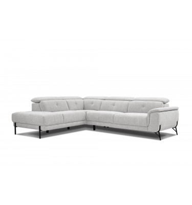 Ecksofa links mit verstellbaren Kopfstützen 5-Sitzer AVENA