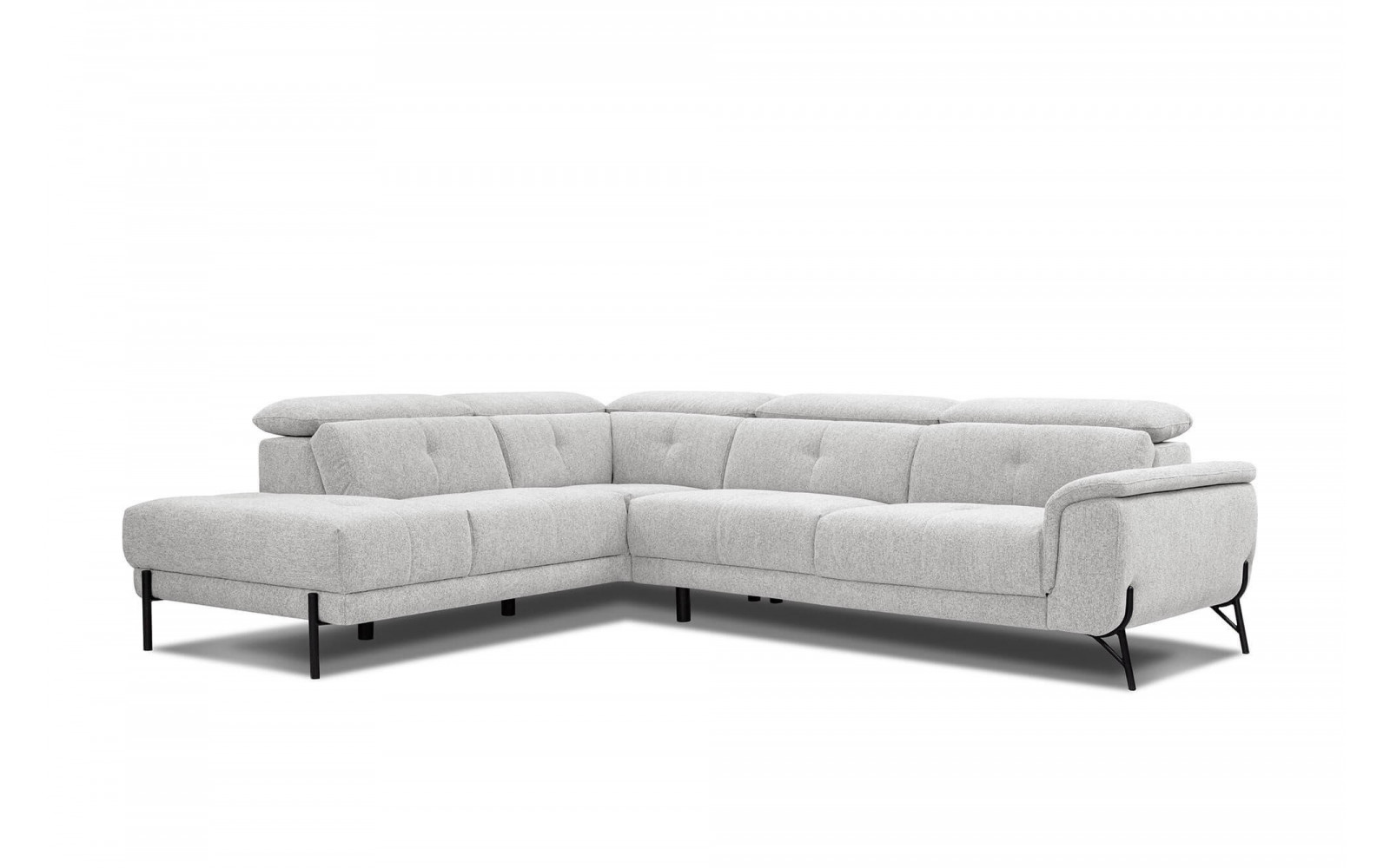 Ecksofa links mit verstellbaren Kopfstützen 5-Sitzer AVENA