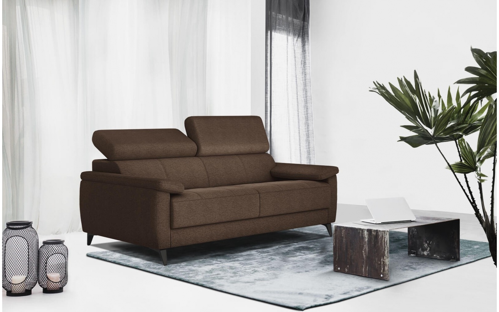 Sofa 3-Sitzer mit verstellbaren Kopfstützen TAUNUS