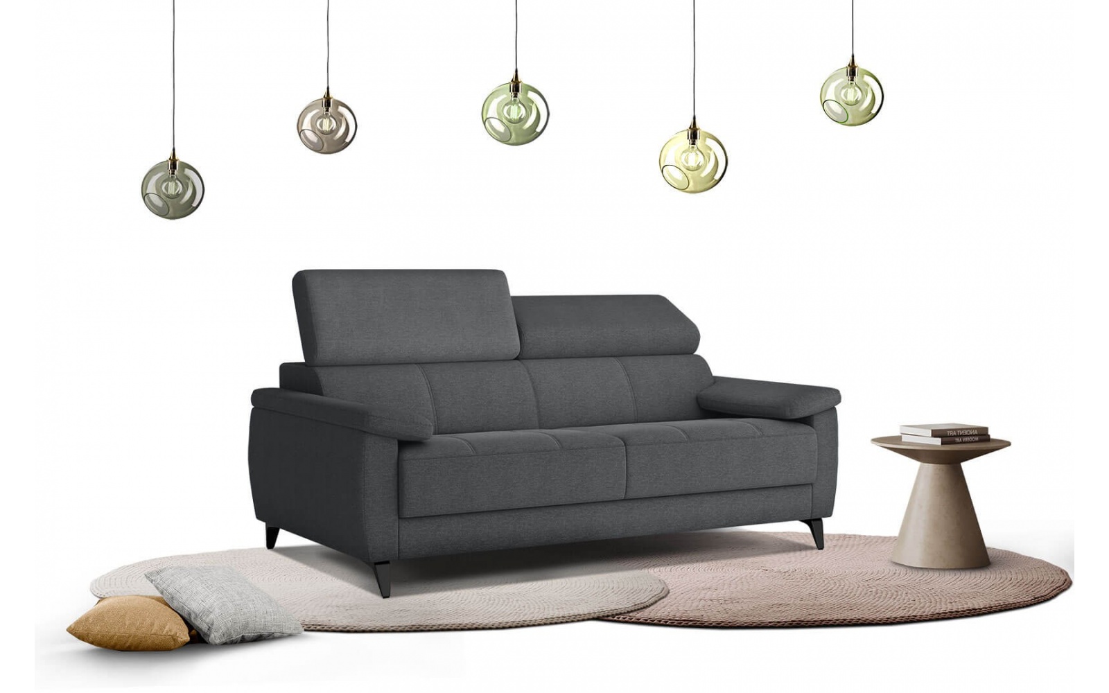 Sofa 3-Sitzer mit verstellbaren Kopfstützen TAUNUS