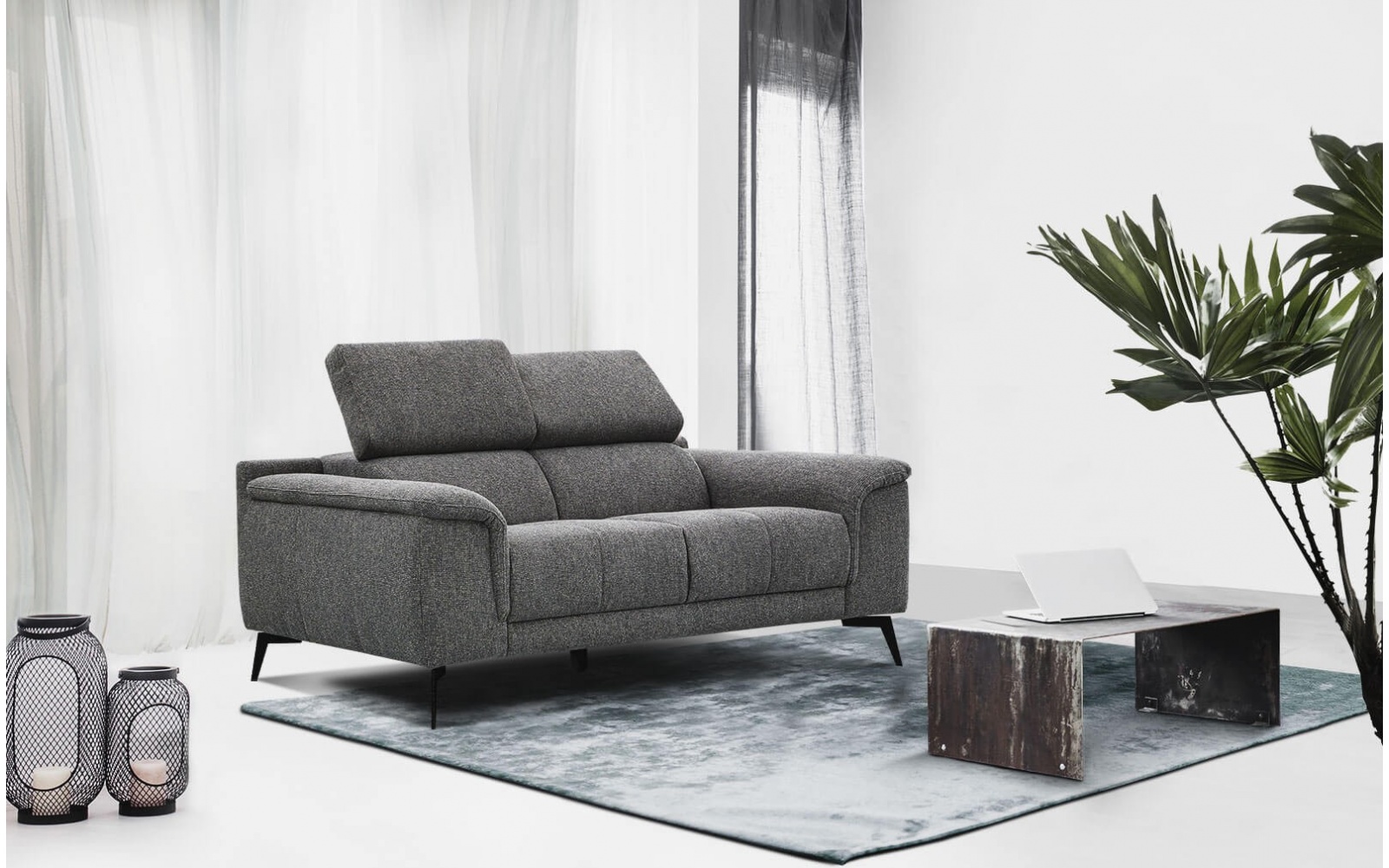 Sofa 2-Sitzer Fiero | Mit verstellbaren Kopfstützen kaufen | Wozimo