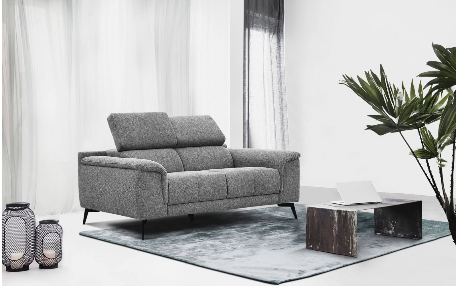 Sofa 2-Sitzer Fiero | Mit verstellbaren Kopfstützen kaufen | Wozimo