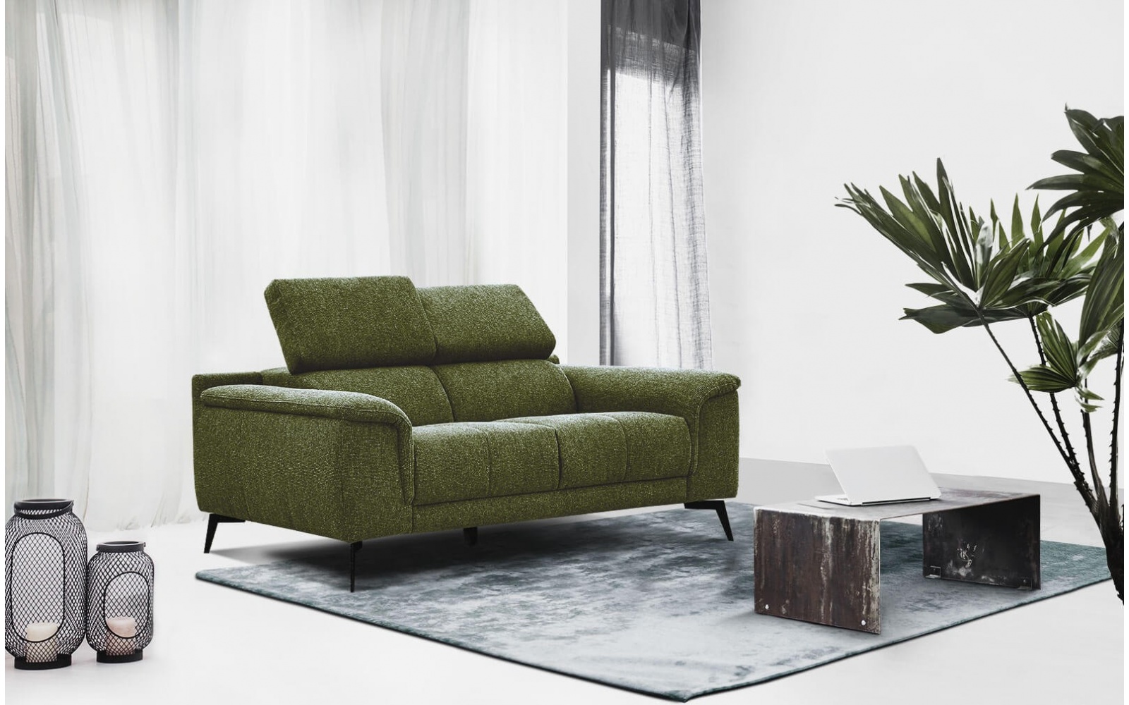 Sofa 2-Sitzer Fiero | Mit verstellbaren Kopfstützen kaufen | Wozimo