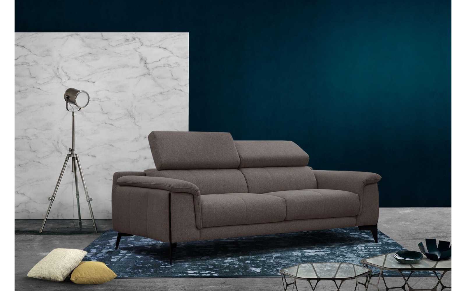 Sofa XXL 3-Sitzer mit verstellbaren Kopfstützen MATERA