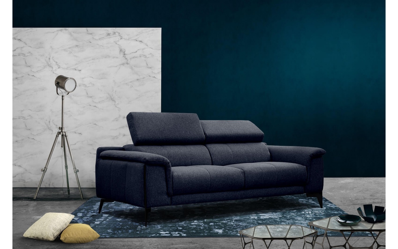 Sofa XXL 3-Sitzer mit verstellbaren Kopfstützen MATERA