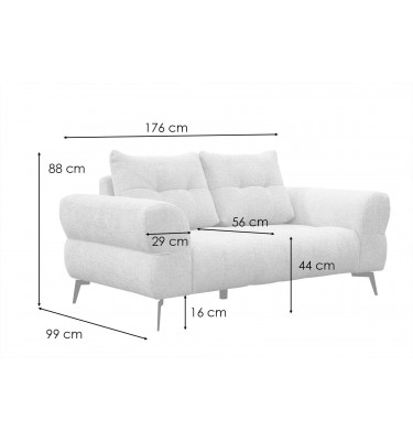 Sofa 2-Sitzer Salvini | Kleines Designersofa kaufen | Wozimo