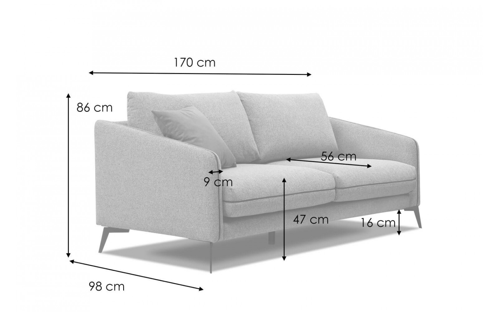 3-Sitzer Sofa Sogel kaufen | Modernes Designsofa bei Wozimo