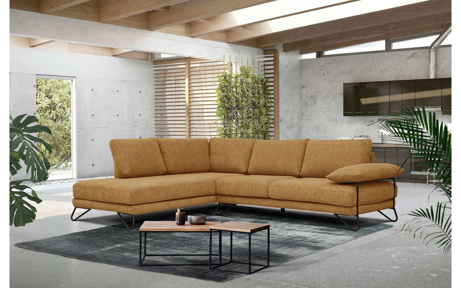 Ecksofa links 5-Sitzer LORI