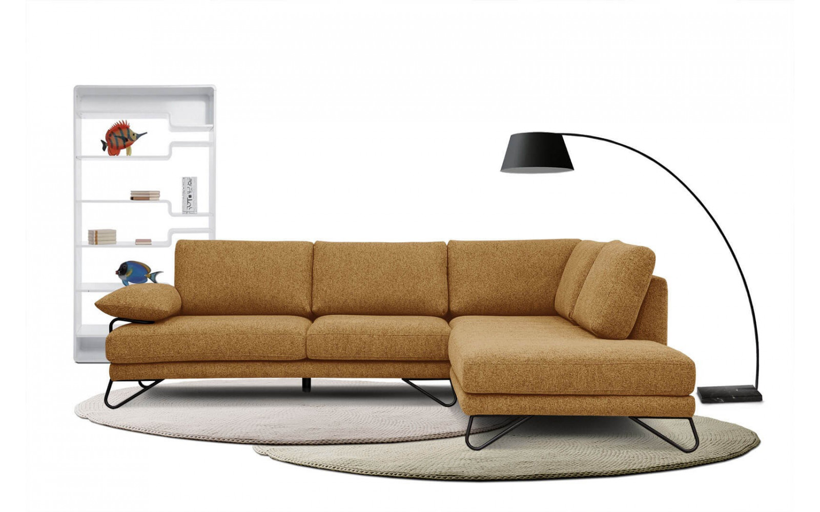 Ecksofa rechts 5-Sitzer LORI