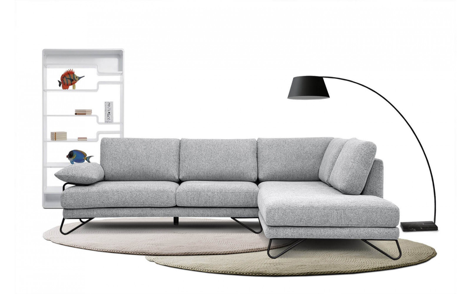 Ecksofa rechts 5-Sitzer LORI