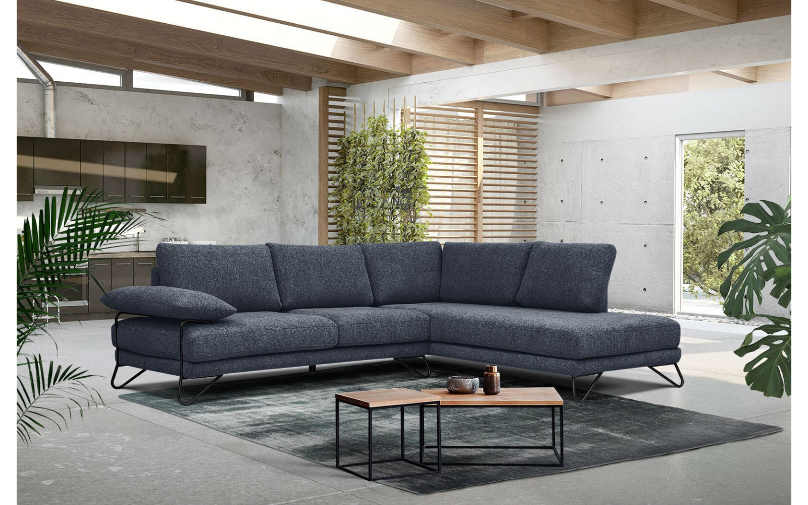 Ecksofa rechts 5-Sitzer LORI