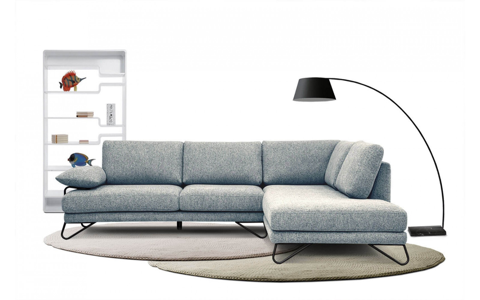 Ecksofa rechts 5-Sitzer LORI