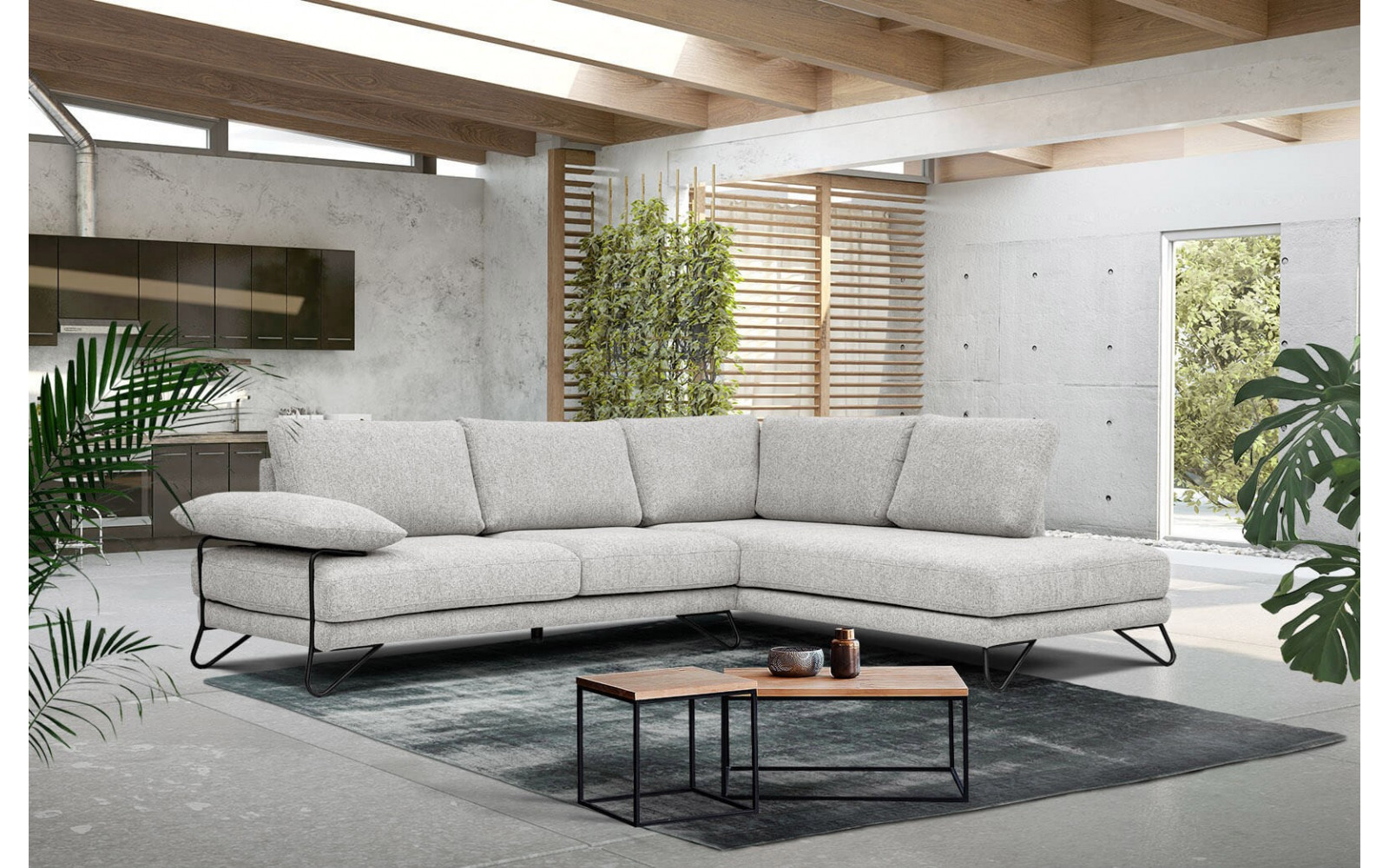 Ecksofa rechts 5-Sitzer LORI