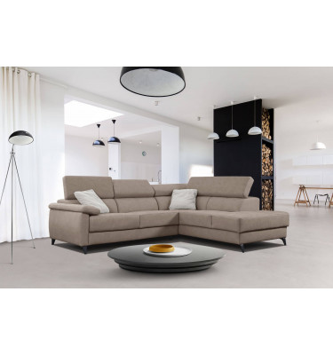 Ecksofa 5-Sitzer rechts Taunus | Mit verstellbaren Kopfstützen | Wozimo