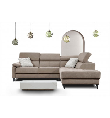 Ecksofa 5-Sitzer rechts Taunus | Mit verstellbaren Kopfstützen | Wozimo