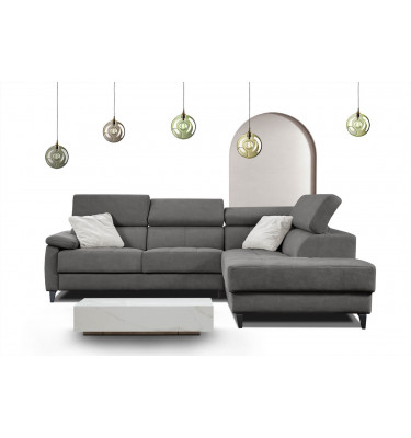 Ecksofa 5-Sitzer rechts Taunus | Mit verstellbaren Kopfstützen | Wozimo