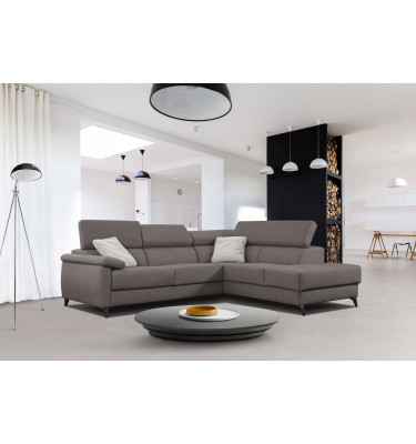 Ecksofa 5-Sitzer rechts Taunus | Mit verstellbaren Kopfstützen | Wozimo