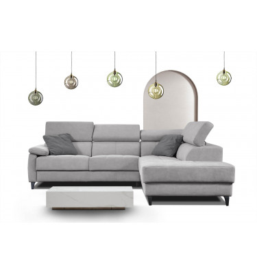 Ecksofa 5-Sitzer rechts Taunus | Mit verstellbaren Kopfstützen | Wozimo