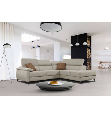 Ecksofa 5-Sitzer rechts Taunus | Mit verstellbaren Kopfstützen | Wozimo