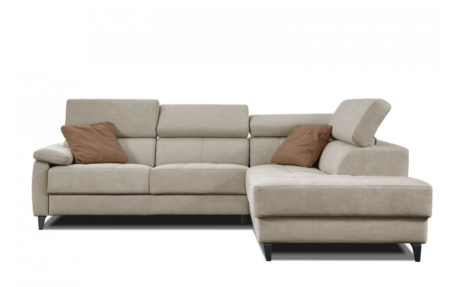 Ecksofa 5-Sitzer rechts Taunus | Mit verstellbaren Kopfstützen | Wozimo