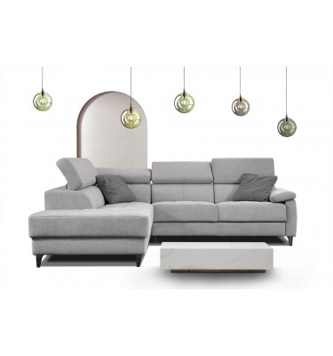 Ecksofa 5-Sitzer links Taunus | Mit verstellbaren Kopfstützen | Wozimo